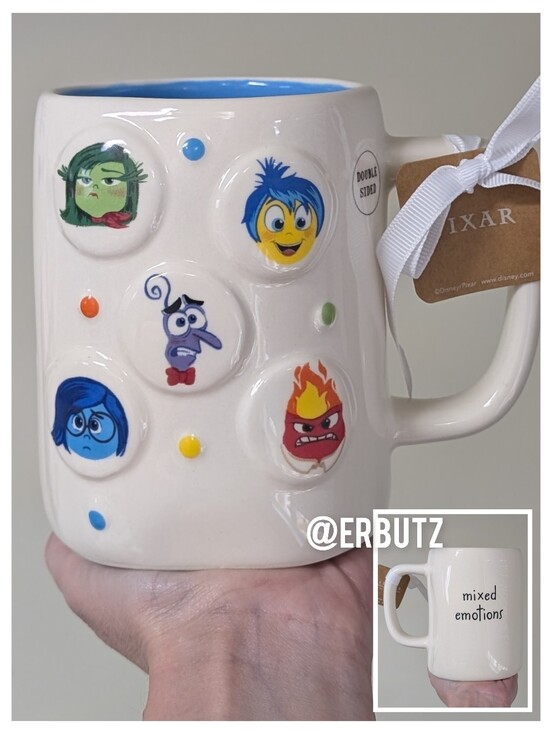 Rae Dunn Other - Rae Dunn x Pixar Inside Out MIXED EMOTIONS Double Sided Embossed Character Mug👾